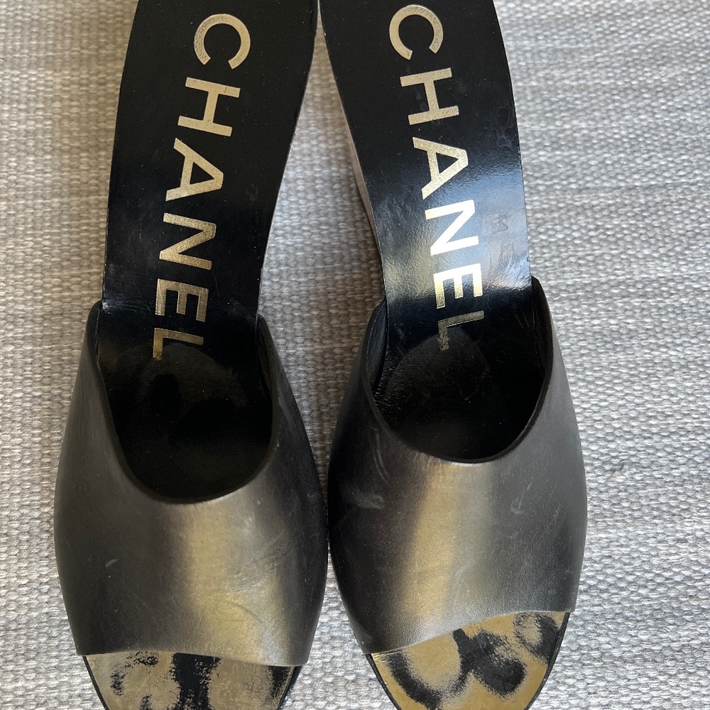Chanel wedge shoes